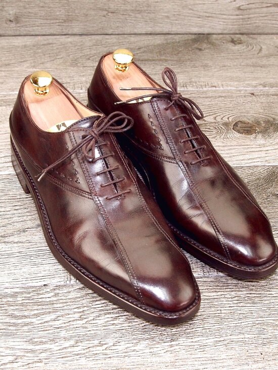 $695 Neiman Marcus GRAVATI Oxford 8.5 M Brown 16860 * add $15 new Cedar Trees main image 8